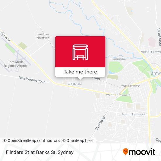 Flinders St at Banks St map