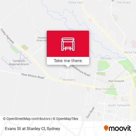 Evans St at Stanley Cl map