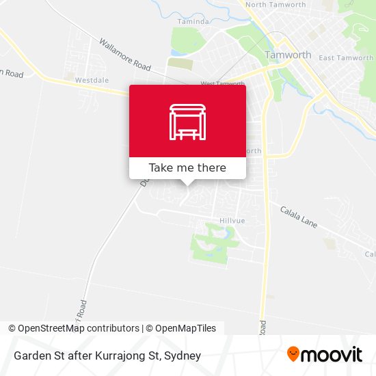 Garden St after Kurrajong St map