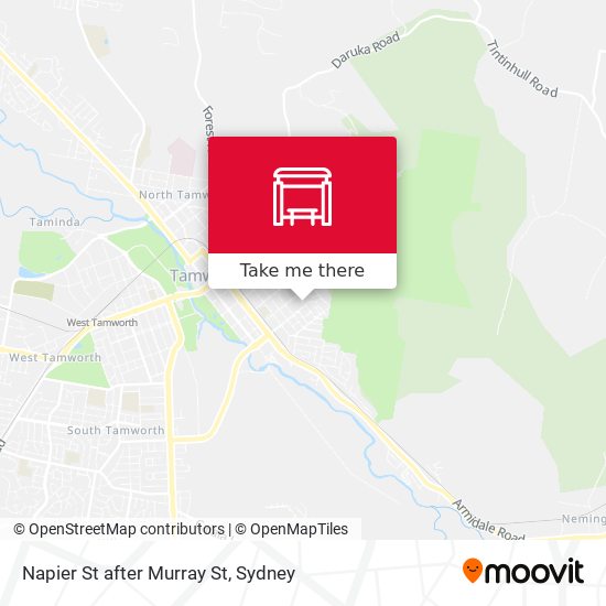 Napier St after Murray St map