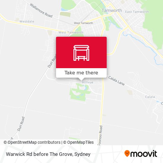 Warwick Rd before The Grove map