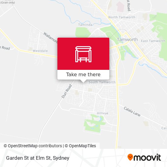Garden St at Elm St map