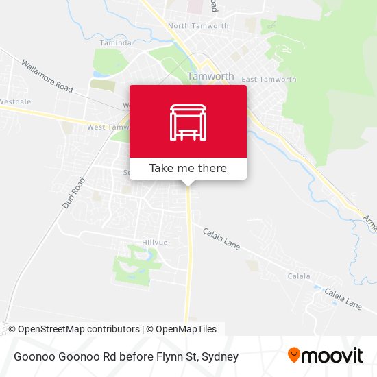 Goonoo Goonoo Rd before Flynn St map