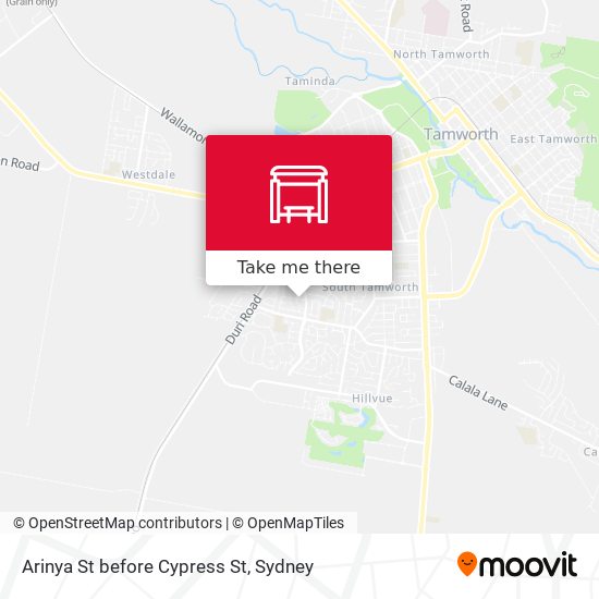 Arinya St before Cypress St map