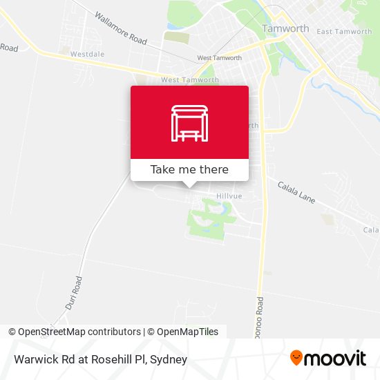 Warwick Rd at Rosehill Pl map