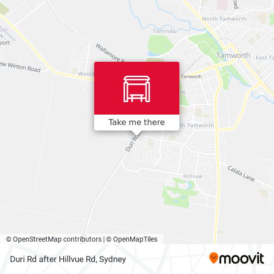 Duri Rd after Hillvue Rd map