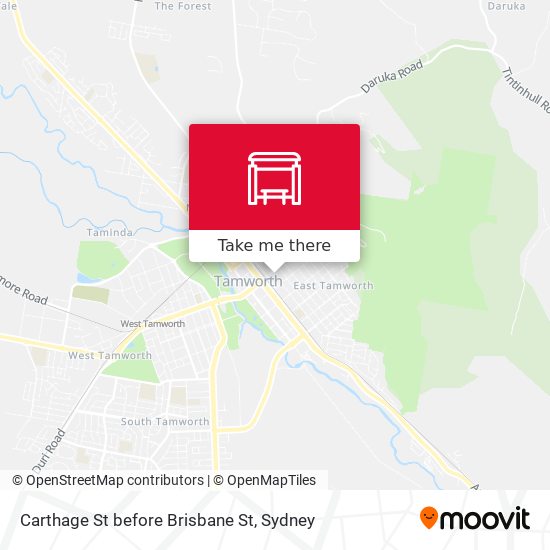 Carthage St before Brisbane St map
