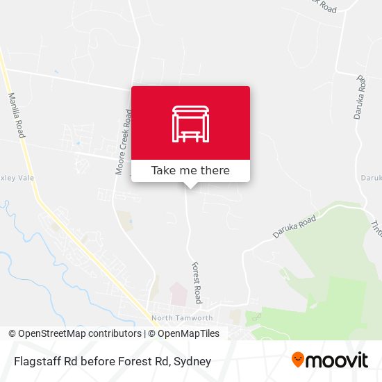 Flagstaff Rd before Forest Rd map