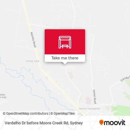 Verdelho Dr before Moore Creek Rd map