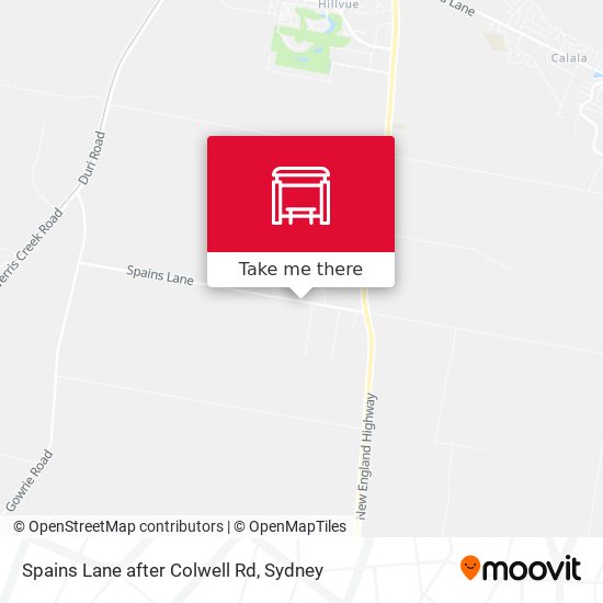 Spains Lane after Colwell Rd map