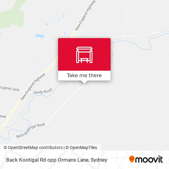 Back Kootigal Rd opp Ormans Lane map