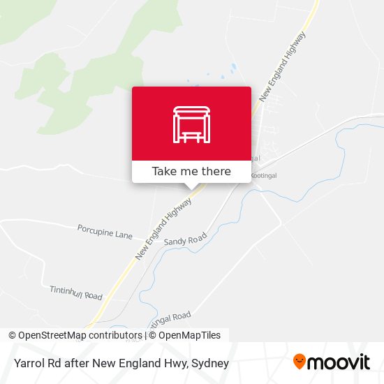 Yarrol Rd after New England Hwy map