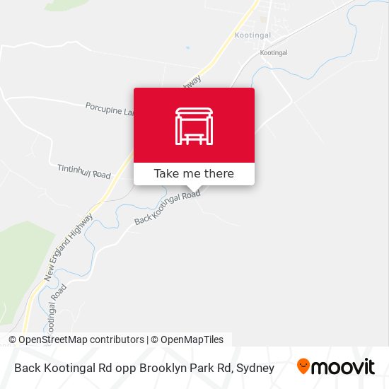Back Kootingal Rd opp Brooklyn Park Rd map