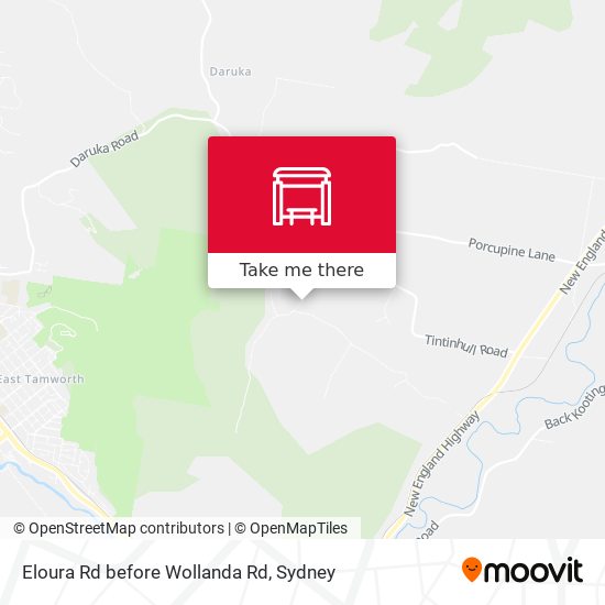 Eloura Rd before Wollanda Rd map