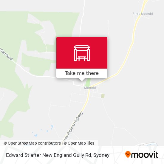 Edward St after New England Gully Rd map