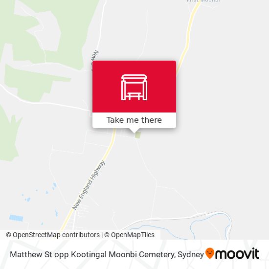 Matthew St opp Kootingal Moonbi Cemetery map