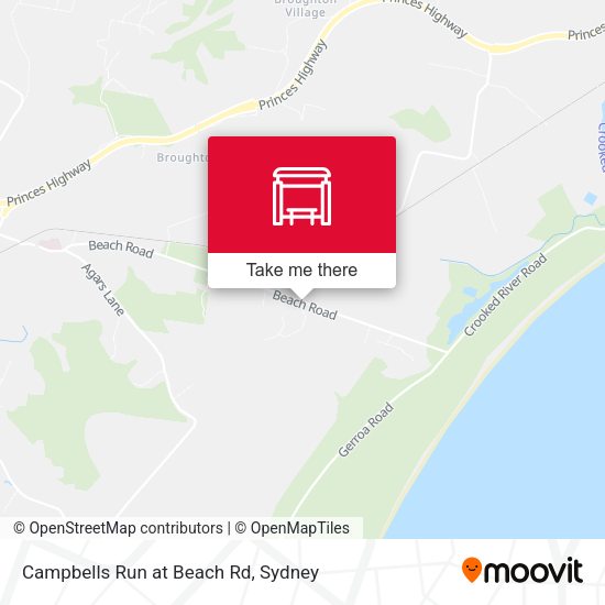 Campbells Run at Beach Rd map