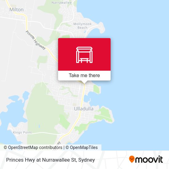 Princes Hwy at Nurrawallee St map