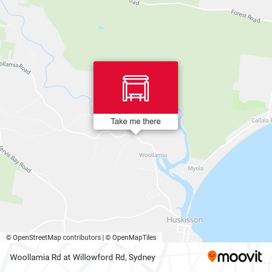 Woollamia Rd at Willowford Rd map