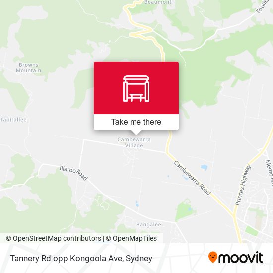 Tannery Rd opp Kongoola Ave map