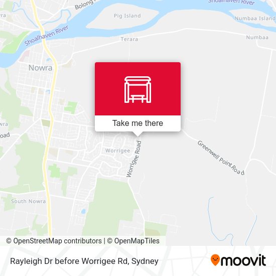 Rayleigh Dr before Worrigee Rd map