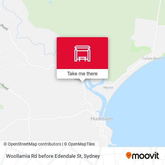 Woollamia Rd before Edendale St map