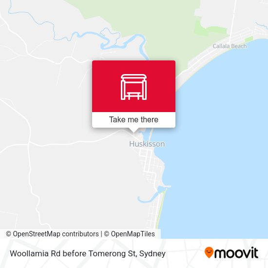 Woollamia Rd before Tomerong St map