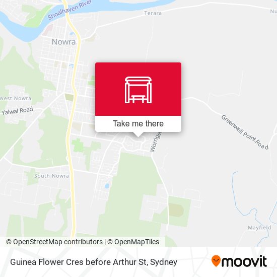 Guinea Flower Cres before Arthur St map