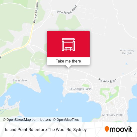 Island Point Rd before The Wool Rd map