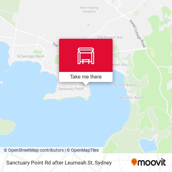 Sanctuary Point Rd after Leumeah St map