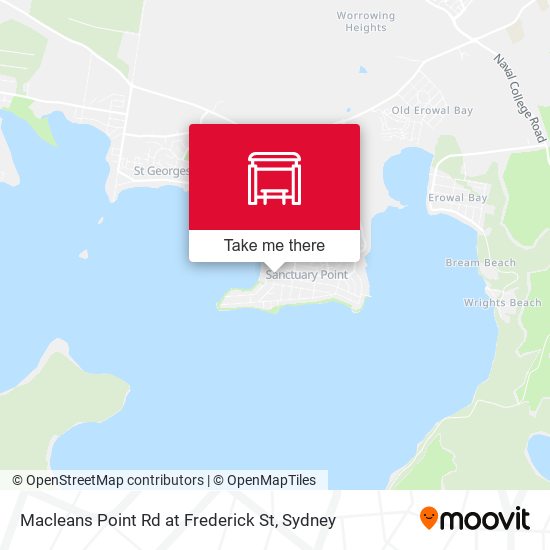 Macleans Point Rd at Frederick St map