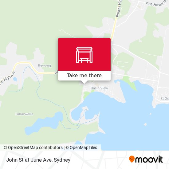 John St at June Ave map