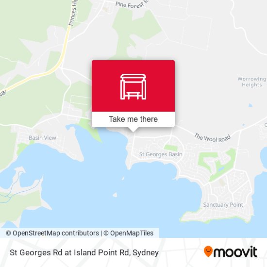 St Georges Rd at Island Point Rd map