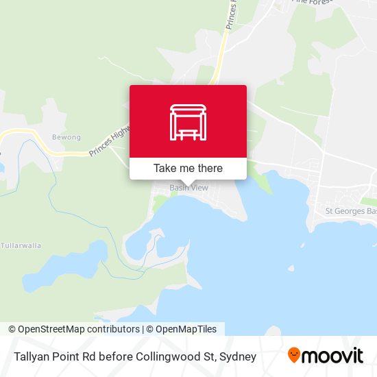 Tallyan Point Rd before Collingwood St map