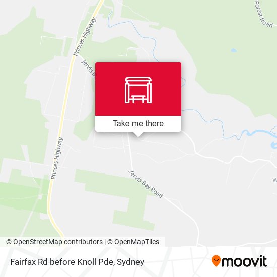 Fairfax Rd before Knoll Pde map