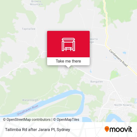 Tallimba Rd after Jarara Pl map