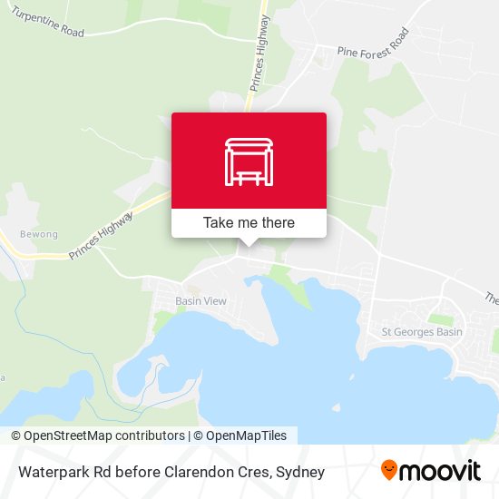 Waterpark Rd before Clarendon Cres map
