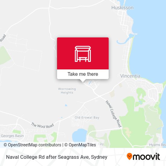 Naval College Rd after Seagrass Ave map