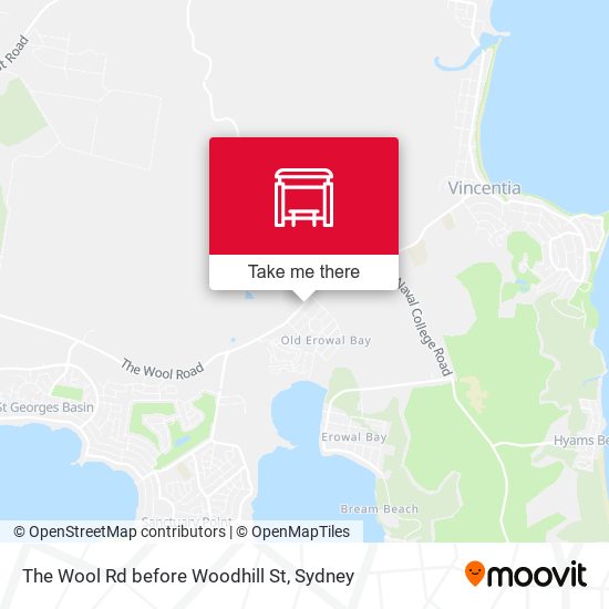 The Wool Rd before Woodhill St map