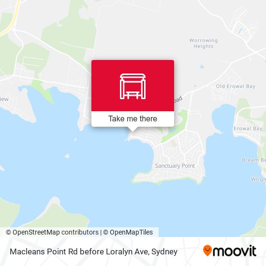 Macleans Point Rd before Loralyn Ave map