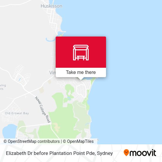 Elizabeth Dr before Plantation Point Pde map
