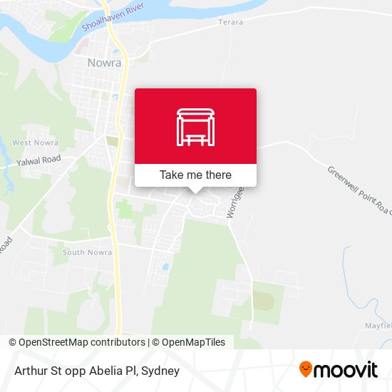 Arthur St opp Abelia Pl map