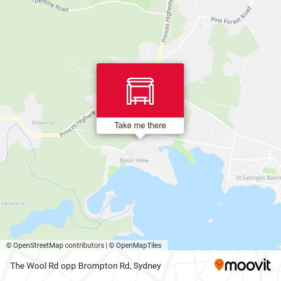 The Wool Rd opp Brompton Rd map
