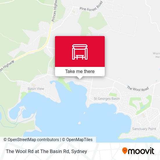The Wool Rd at The Basin Rd map