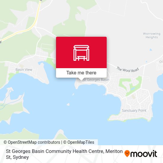 St Georges Basin Community Health Centre, Meriton St map