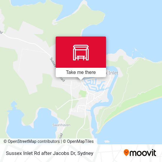 Sussex Inlet Rd after Jacobs Dr map