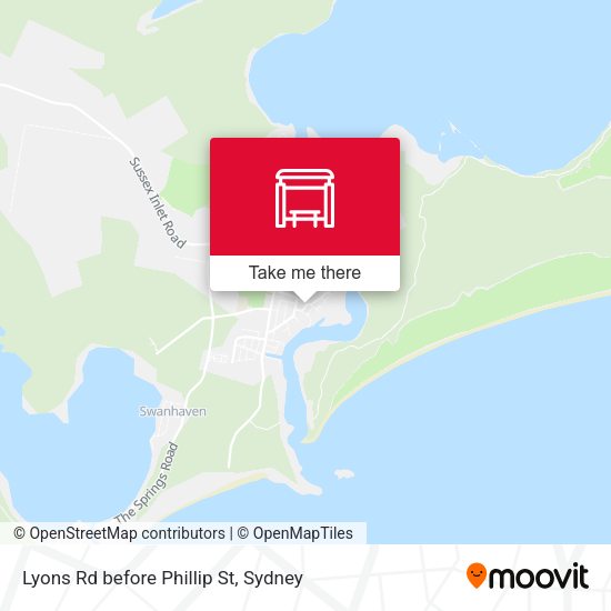 Lyons Rd before Phillip St map