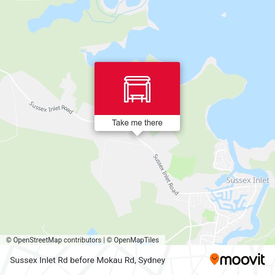 Sussex Inlet Rd before Mokau Rd map
