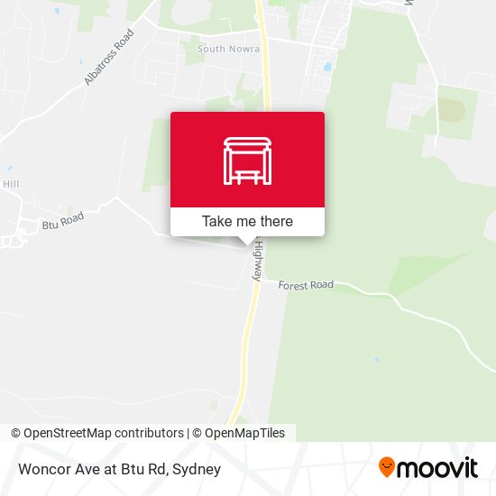 Woncor Ave at Btu Rd map