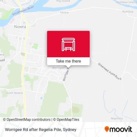 Worrigee Rd after Regelia Pde map